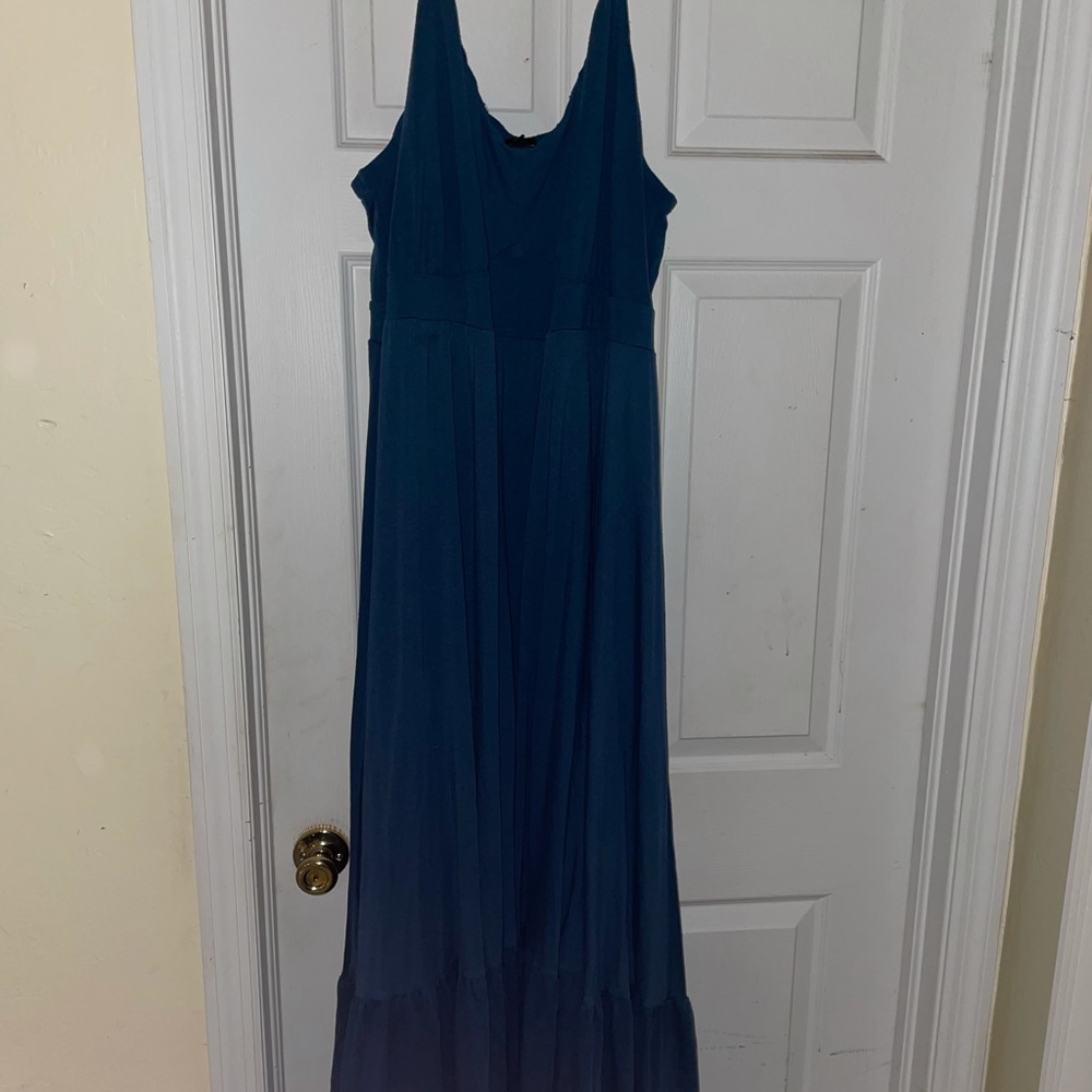 Torrid Teal jersey knit tiered maxi dress size 5